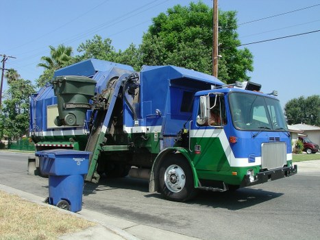 Professional rubbish clearance team at work in South West London