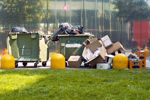 Construction site generating builders waste in South West London