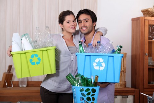 Waste collection truck servicing South West London homes